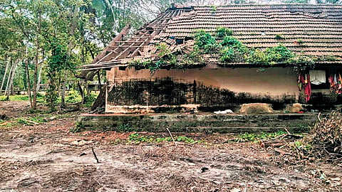 Karimbalil Koyikkal Palace in Haripad, which was once the summer residence of the Travancore kings, lying in a dilapidated state.