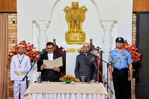Manipur Governor Ajay Kumar Bhalla was on Monday sworn in as the 22nd Governor of Nagaland.