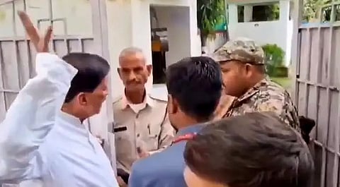 When the collector did not come out to meet him, Kushwah forcibly entered the residence along with his supporters.