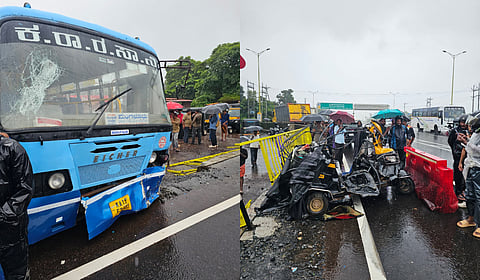The auto rickshaw driver and a ten-year-old girl inside the rickshaw died on the spot.