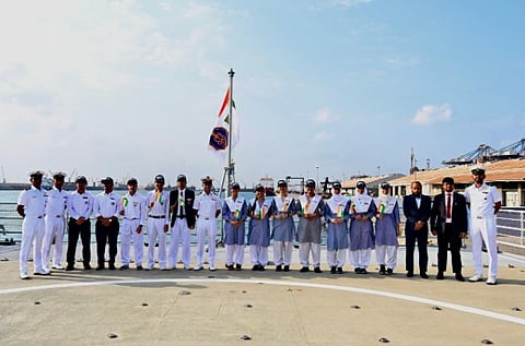 Aiming to strengthen ties with the Kingdom of Saudi Arabia, INS Tamal, a Talwar-class stealth frigate, and INS Surat, the latest indigenously constructed guided-missile destroyer of the Indian Navy.