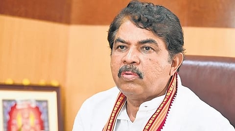 BJP leader R Ashoka speaks to reporters in Bengaluru