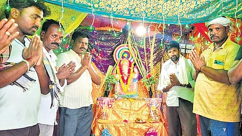 Guided by village seniors, they started Ganesha celebration in 2023.