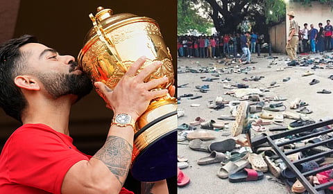 The tragic incident occurred when an estimated 2.5 lakh fans thronged at the M Chinnaswamy Stadium to celebrate RCB's maiden IPL title.