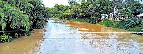 The swollen Jalaka river in Balasore district.