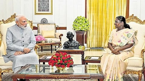 No official details of the PM’s meet with President have been released. But sources said the visit was in keeping with the tradition of the PM calling on the President upon returning from any foreign visit.