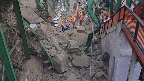 Railway teams have arrived and started debris clearance, expected to take 8-10 hours.