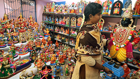 Vilacheri clay dolls made by artisans are exported to various parts of the world. Idols are priced from Rs 70, with rates varying by size