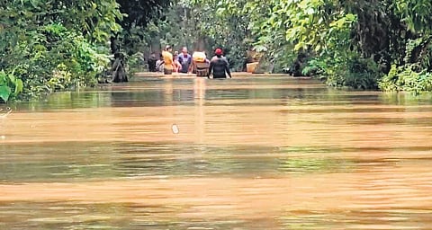 A flood-hit village in Pattamundai block of Kendrapara district.