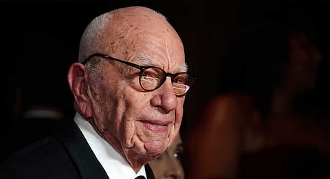 Rupert Murdoch arrives at the 11th Breakthrough Prize Ceremony on April 5, 2025, in Los Angeles.
