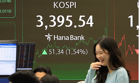 South Korea’s KOSPI climbed nearly 2 percent, reaching fresh record highs.