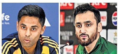 India Captain Suryakumar Yadav and Pakistan skipper Salman Agha