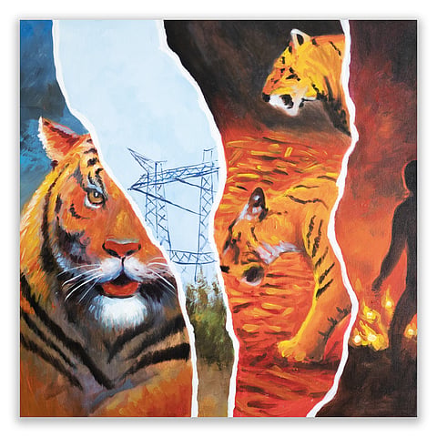 A painting by Virenpratap Singh Bhaika