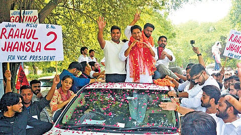 Campaigning lasted for over 12 hours, with candidates aggressively engaging with voters through class-to-class outreach and meetings with first-time voters.