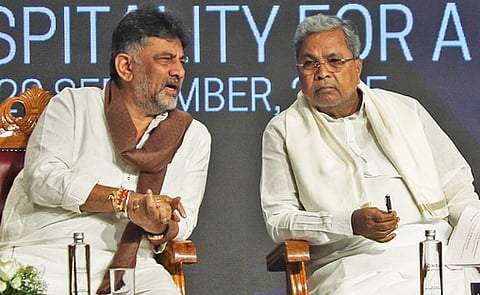 Deputy Chief Minister DK Shivakumar and Karnataka Chief Minister Siddaramaiah