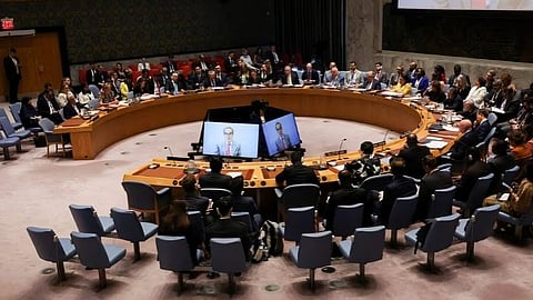 The United Nations Security Council holds a meeting on Iran at UN headquarters on September 19, 2025, in New York.