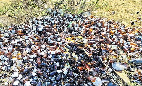 Birdwatchers found a heap of medical waste at the grassland between Kannampalayam and Kalangal in Sulur block of Coimbatore on Sunday