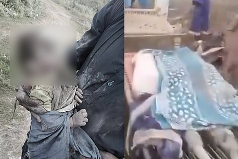 Unverified social media photo purportedly showing victims of the reported blast in Khyber Pakhtunkhwa