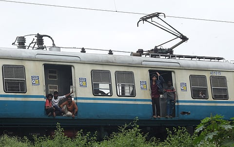 MMTS train in Hyderabad on Tuesday