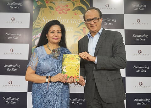 Author Lakshmi Murdeshwar Puri with film producer Vikram Malhotra