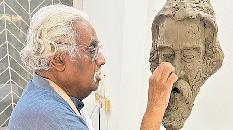 A Ramachandran
immersed in his work