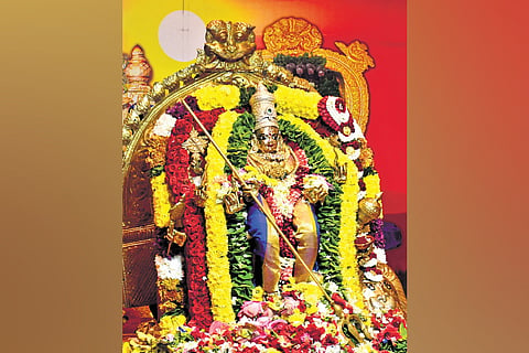 The temple premises were packed with pilgrims, many of whom praised the arrangements made for the Dasara celebrations