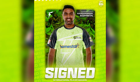 Ashwin will play three to five games in January plus the finals if Sydney Thunder qualify.