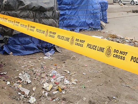 According to police, a PCR call about the blaze was received at 6.24 pm, and police personnel rushed to the spot.