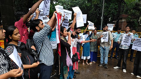 Delhi University students protest