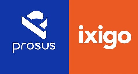 Logos of Prosus & ixigo