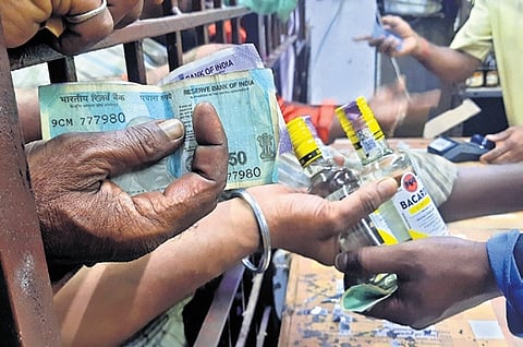 Several outlets allegedly sold liquor above the Maximum Retail Price (MRP) through bars attached to the shops.