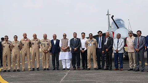 Defence Minister also inaugurated the second production line of the Hindustan Turbo Trainer-40 (HTT-40) and flagged off the first LCA Mk1A produced at the facility.
