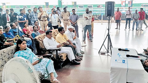 Amrit Samvaad was conducted at Vijayawada railway station