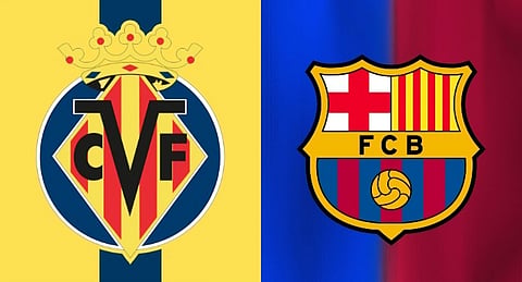 Villarreal and Barcelona logos used for representation purposes only.