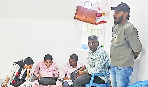 Officials of the health department who undertook a decoy operation and nabbed the culprits in outskirts of Mysuru