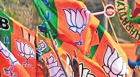 BJP flag used for representational purposes.