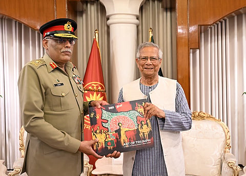 The book, Art of Triumph: Graffiti of Bangladesh's New Dawn, featured a cover image that some netizens claimed resembled a map showing parts of India as belonging to Bangladesh.