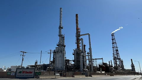 The HF Sinclair Navajo Refinery stands in Artesia, New Mexico, May 21, 2025.