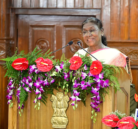 President Droupadi Murmu at special session of the Uttarakhand Legislative Assembly.