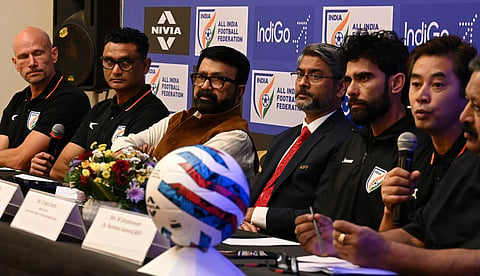 AIFF president Kalyan Chaubey (4th from left) is part of bids evaluation committee headed by former Supreme Court Judge Justice L Nageswara Rao