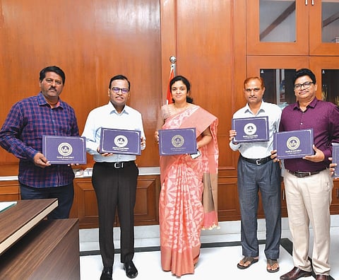 Chief Secretary K Ramakrishna Rao at the release of the “Jewels of Asaf Jahis – The Glory of Warangal”