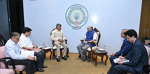 Bharat Forge vice chairman Amit Kalyani met Chief Minister N Chandrababu Naidu and discussed with him on setting up industries in Andhra Pradesh.