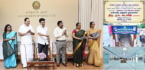 CM Stalin inaugurating the renovated Anna Silk Sales Complex