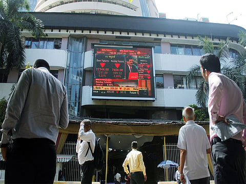 Nifty, Sensex under pressure in opening trade as as weak global cues, foreign fund outflows and a sinking rupee kept investors cautious.