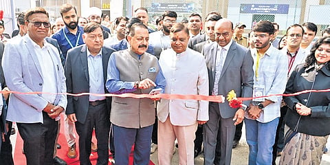 Union Minister Dr Jitendra Singh at the KIET campus.