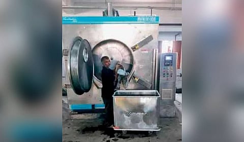 A jeans washing unit in Ballari