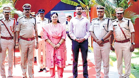 DG (Prisons and Corrections Services) Soumya Mishra at the inauguration of the herbal incense stick making unit in Bhadrachalam.