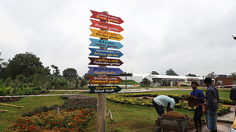 The Semmozhi Park is a long-envisioned project of DMK that dates back to the 2010 World Classical Tamil Conference.