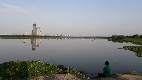 A view of the Yamuna river.