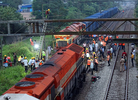 Restoration work is expected to continue until the affected track is declared safe for train operations.